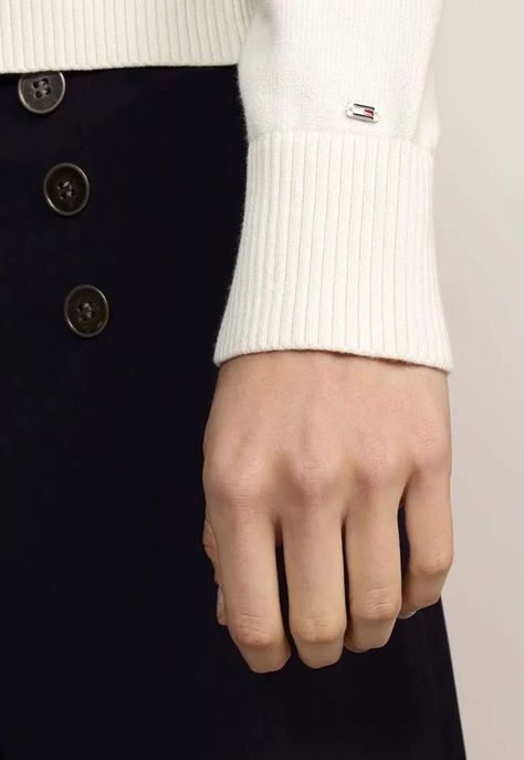 Sweater C-Neck Con Logo Blanco Tommy Hilfiger-4