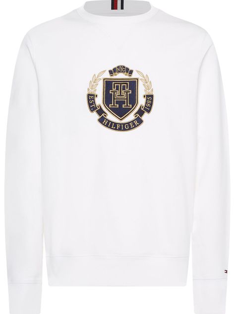 Polerón Icon Stack Crest Logo Blanco Tommy Hilfiger-0