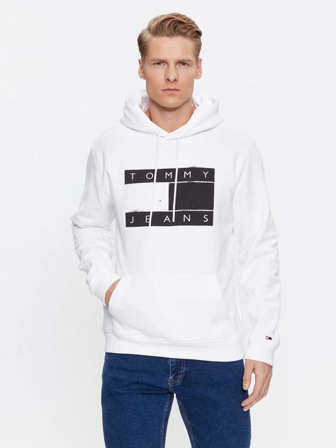 Polerón Hoodie Relaxed Grunge Blanco Tommy Jeans-0