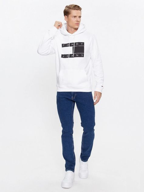 Polerón Hoodie Relaxed Grunge Blanco Tommy Jeans-1
