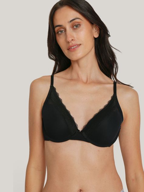 Bralette Con Encaje Negro Tommy Hilfiger-0