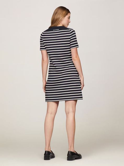 Vestido Con Diseño - Rayas Azul Tommy Hilfiger-2