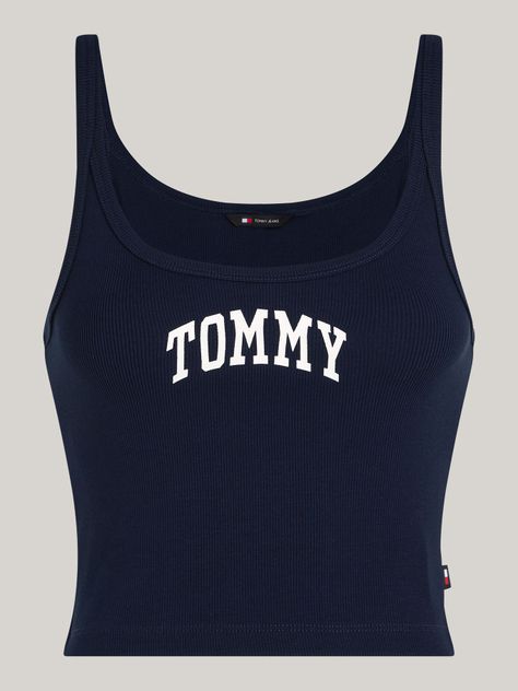 Polera Cropped-Con Logo Azul Tommy Jeans-4