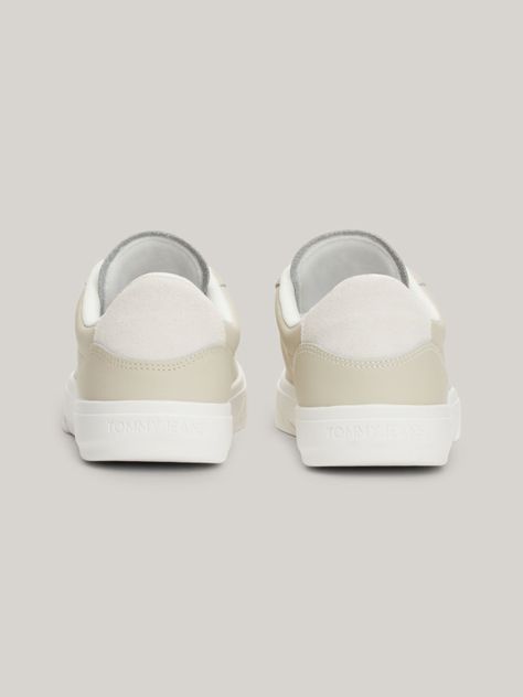 Zapatillas Essential De Cuero Logo Beige Tommy Hilfiger-1