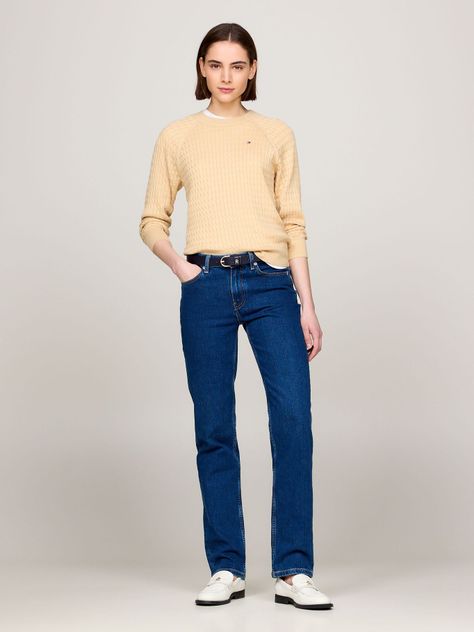 Sweater Relaxed De Punto Trenzado Café Tommy Hilfiger-1