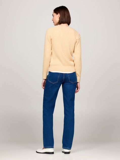 Sweater Relaxed De Punto Trenzado Café Tommy Hilfiger-2