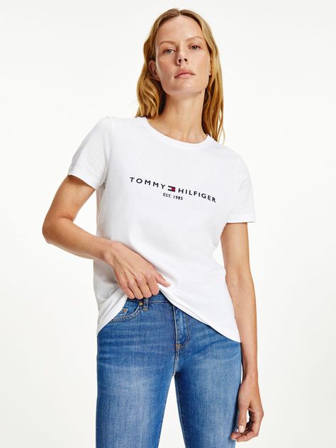 Polera Heritage Logo Bordado Blanco Tommy Hilfiger-0