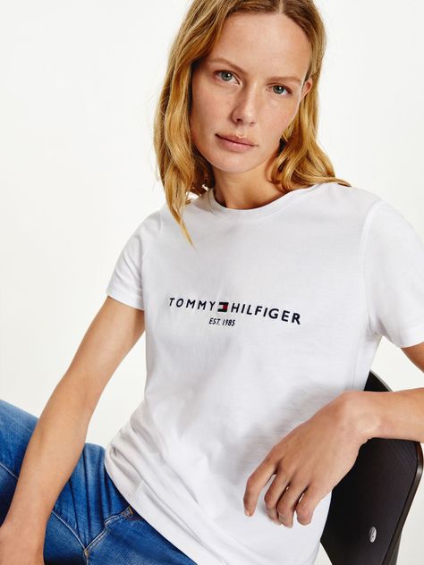 Polera Heritage Logo Bordado Blanco Tommy Hilfiger-2