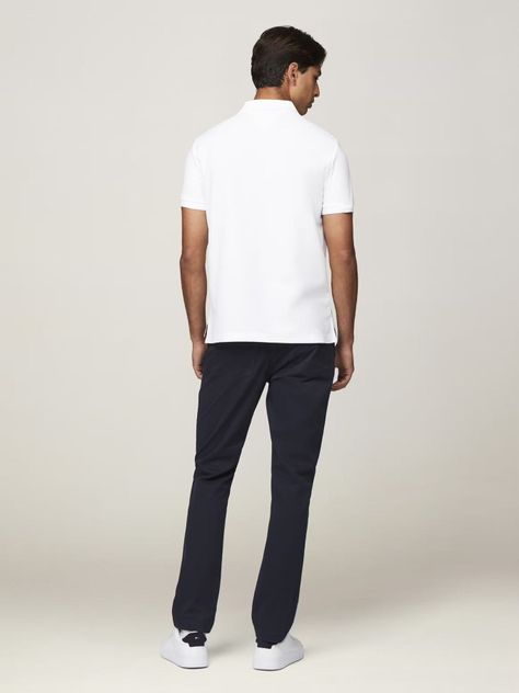 Polo Con Logo De Monogram Blanco Tommy Hilfiger-2
