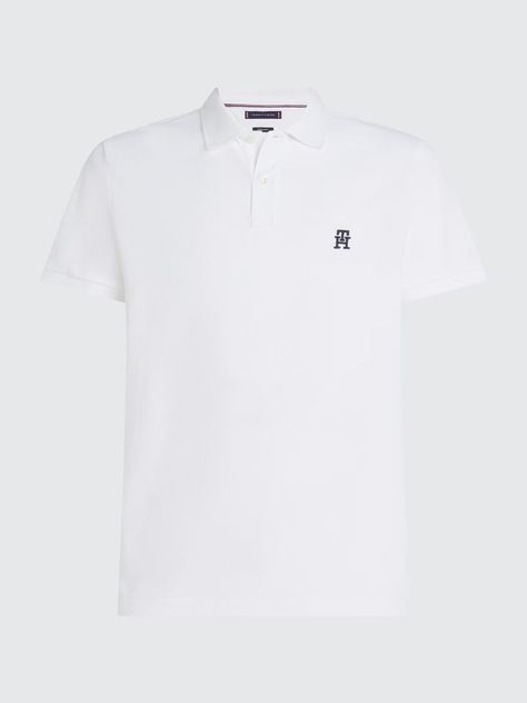 Polo Con Logo De Monogram Blanco Tommy Hilfiger-4