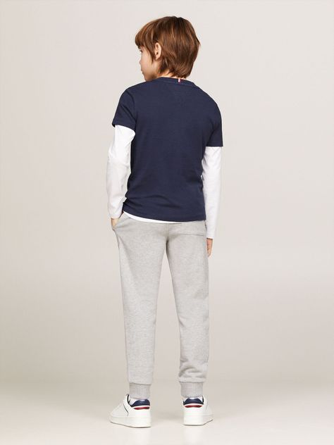 Polera Kids Essential Logo C-Neck Azul Tommy Hilfiger-2