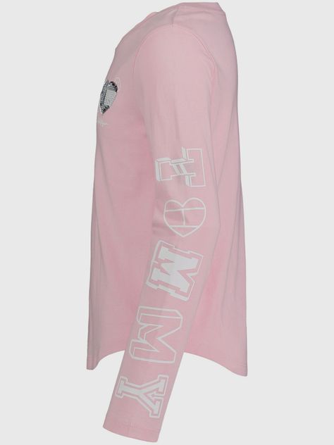 Polera Con Corazón De Lentejuelas Rosado Tommy Hilfiger-1