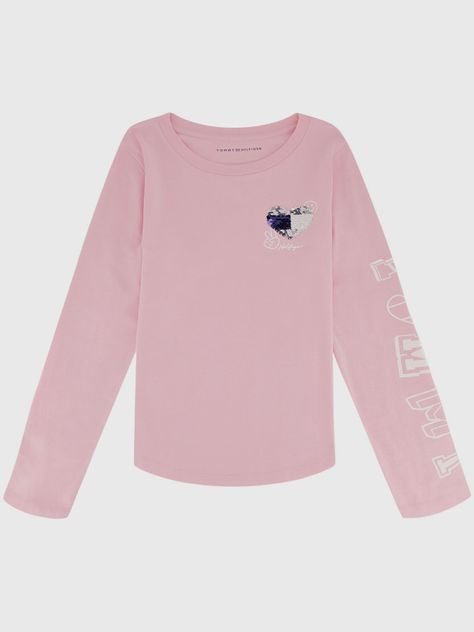 Polera Con Corazón De Lentejuelas Rosado Tommy Hilfiger-2