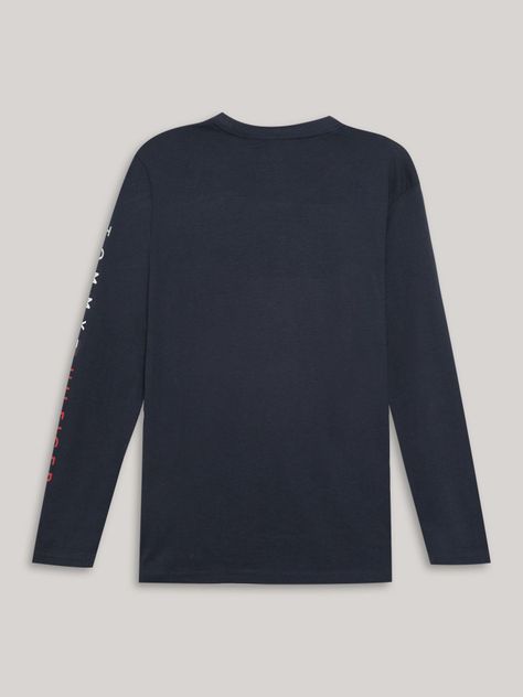 Polera Niño Solid Con Logo Script Azul Tommy Hilfiger-1
