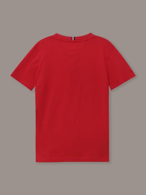 Polera De Niño C-Neck Con Logo Icon Rojo Tommy Hilfiger-1