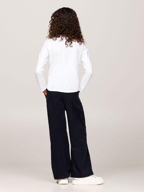 Polera De Niña Con Logo Gráfico Blanco Tommy Hilfiger-2