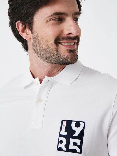 Polo Regular Fit Logo 1985 Blanco Tommy Hilfiger-3