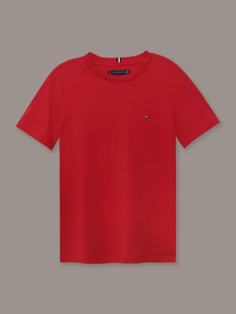 Polera De Niño Essential Cotton Rojo Tommy Hilfiger-0
