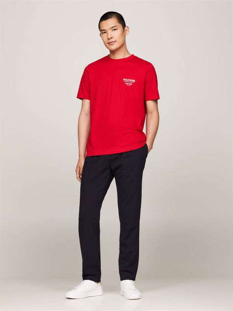 Polera Global Stripe Con Logo Rojo Tommy Hilfiger-1