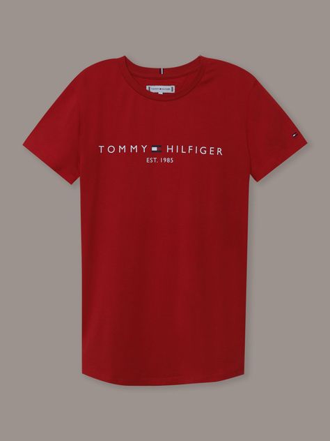 Polera De Niña Essential Cotton Rojo Tommy Hilfiger-0