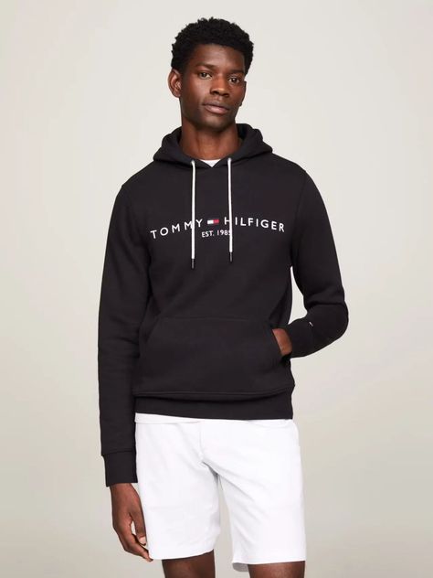 Polerón Hoodie Hombre Logo Negro Tommy Hilfiger-0