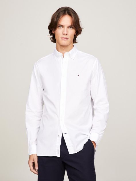 Camisa Core Flex De Popelín Blanco Tommy Hilfiger-0