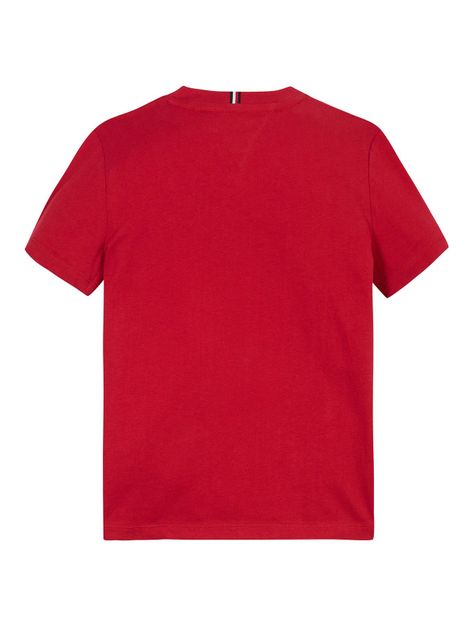 Polera De Niño Con Logo Monotipo Rojo Tommy Hilfiger-1