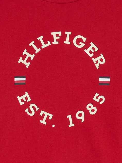 Polera De Niño Con Logo Monotipo Rojo Tommy Hilfiger-2