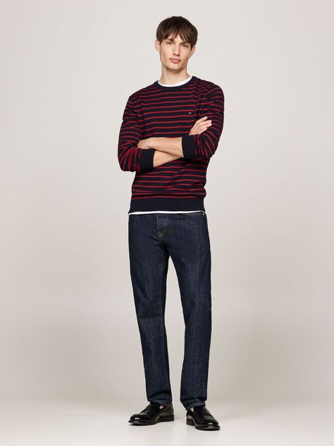 Sweater Básico Signature C-Neck Multicolor Tommy Hilfiger-1