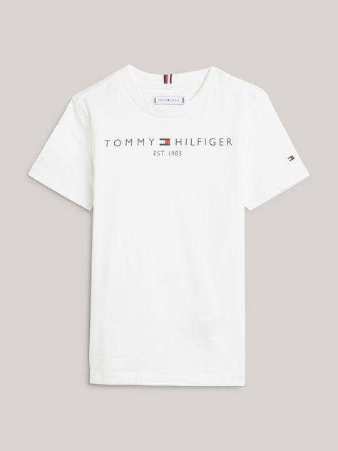 Polera Kids Essential Logo C-Neck Blanco Tommy Hilfiger-4
