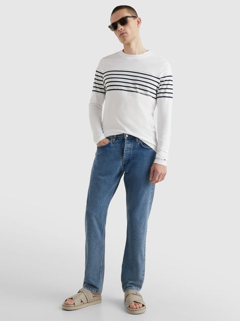 Polera  Striped Con Logo Blanco Tommy Hilfiger-1