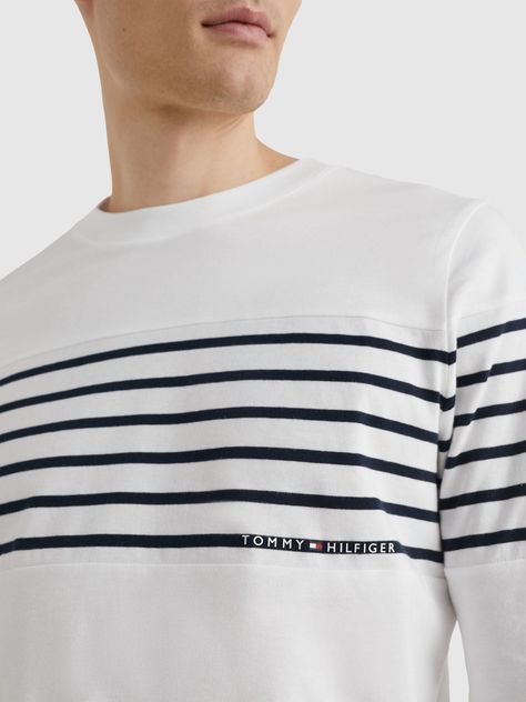 Polera  Striped Con Logo Blanco Tommy Hilfiger-3