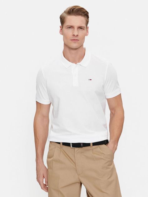 POLO SOLID SLIM FIT BLANCO TOMMY JEANS-0