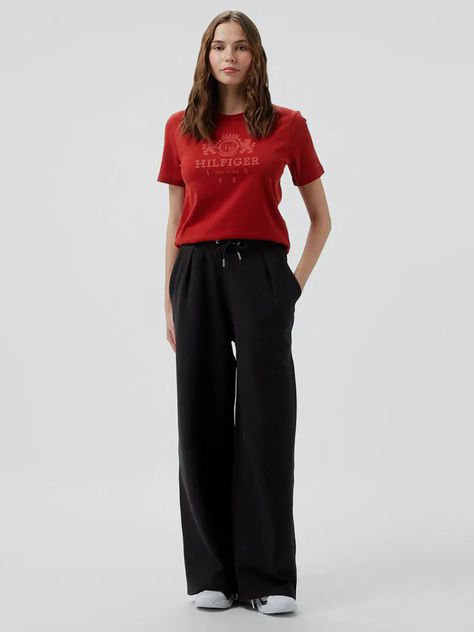 Polera Varsity Crest Logo Rojo Tommy Hilfiger-1