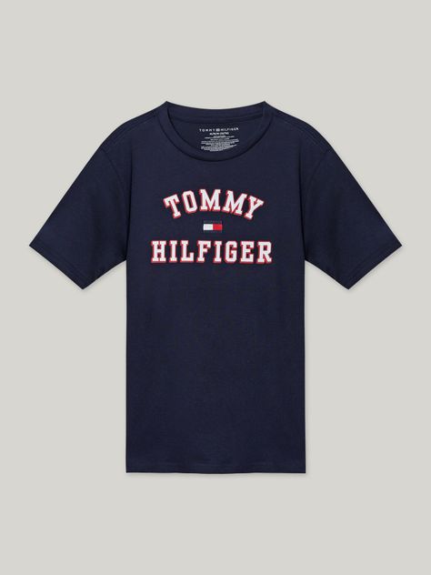 Polera De Niño Varsity Con Logo Azul Tommy Hilfiger-0