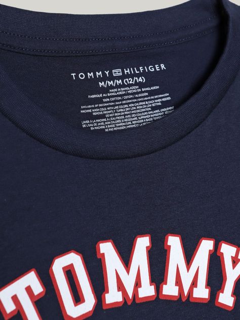 Polera De Niño Varsity Con Logo Azul Tommy Hilfiger-3