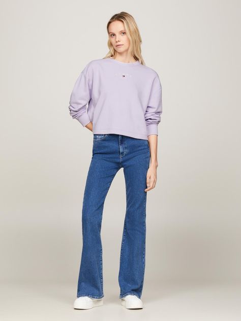 Polerón Relaxed Essential Logo Lila Tommy Jeans-1