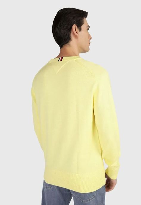 Sweater Relaxed Logo Monogram Amarillo Tommy Hilfiger-2