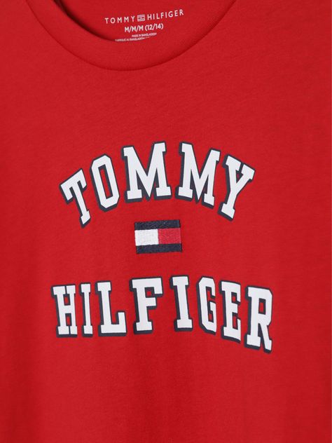 Polera De Niño Varsity Con Logo Rojo Tommy Hilfiger-2