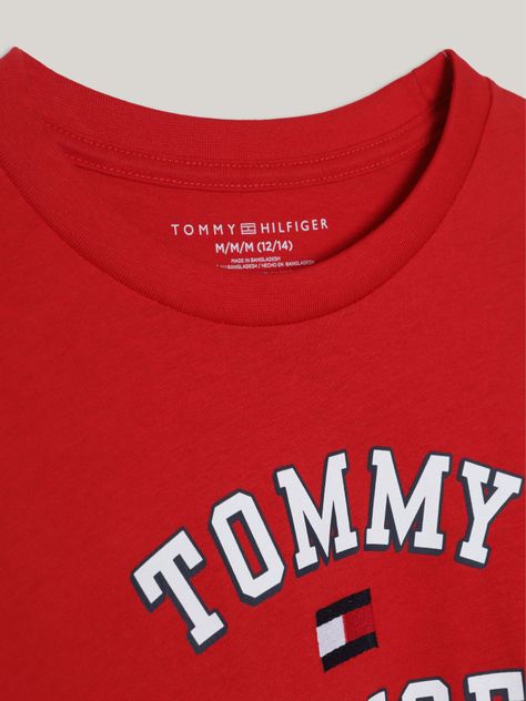 Polera De Niño Varsity Con Logo Rojo Tommy Hilfiger-3
