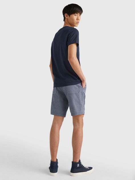 Polera Essential Cotton V-Neck Slim Fit Azul Tommy Hilfiger-2