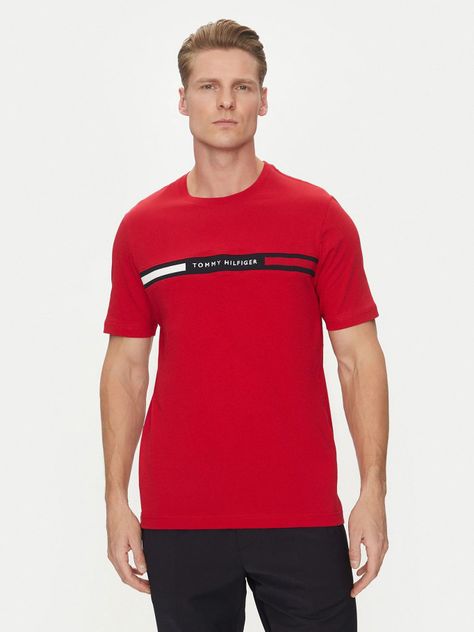 Polera Chest Insert Logo Rojo XLD Tommy Hilfiger-0