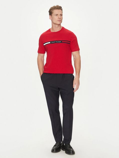 Polera Chest Insert Logo Rojo XLD Tommy Hilfiger-1