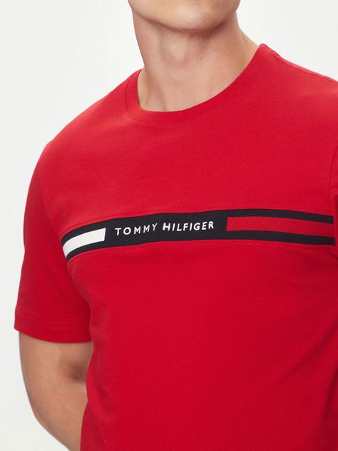 Polera Chest Insert Logo Rojo XLD Tommy Hilfiger-3