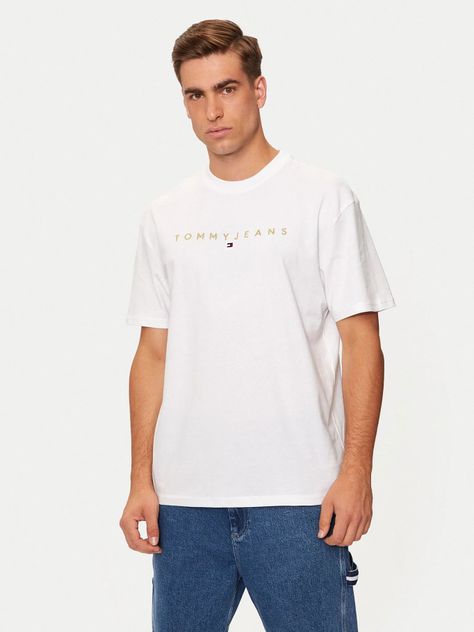 Polera Regular Fit Con Logo Bordado Blanco Tommy Jeans-0