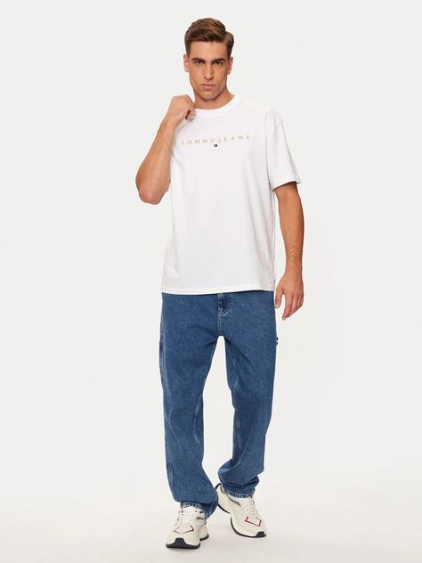 Polera Regular Fit Con Logo Bordado Blanco Tommy Jeans-1