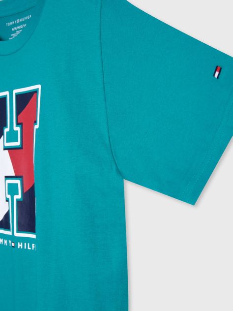 Polera Graphic y Logo Verde Tommy Hilfiger-3