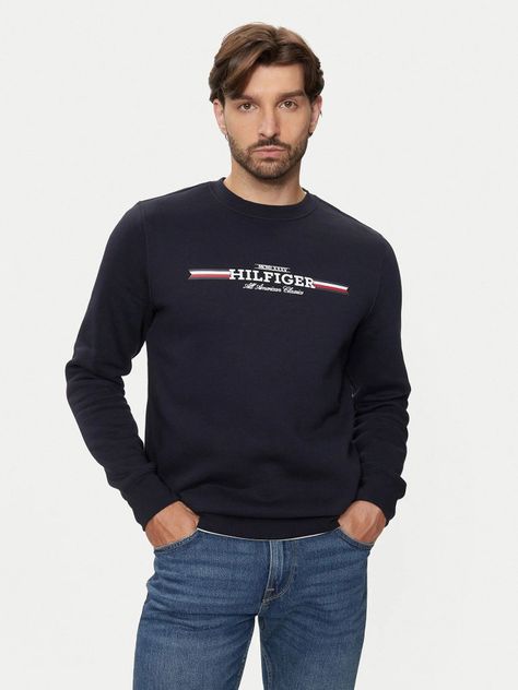 Polerón Stripe Logo Azul Tommy Hilfiger-0