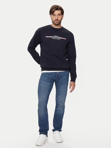 Polerón Stripe Logo Azul Tommy Hilfiger-1
