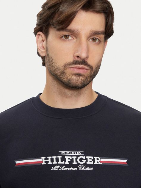 Polerón Stripe Logo Azul Tommy Hilfiger-3